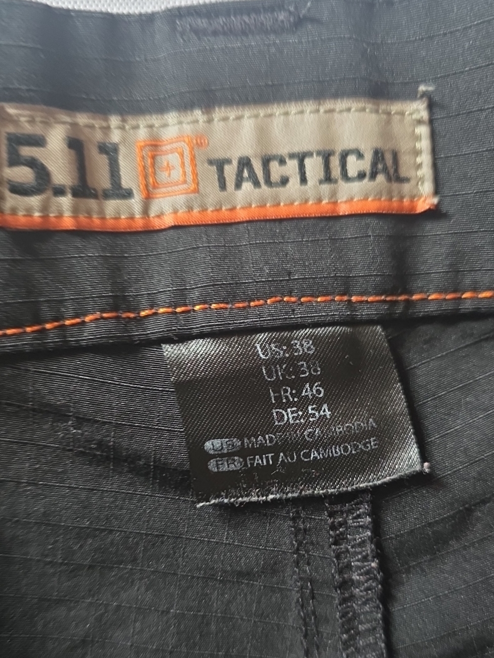 5.11 Tactical Men's Fast-Tac Urban 11" Shorts Ripstop Black 38 - Picture 2 of 8